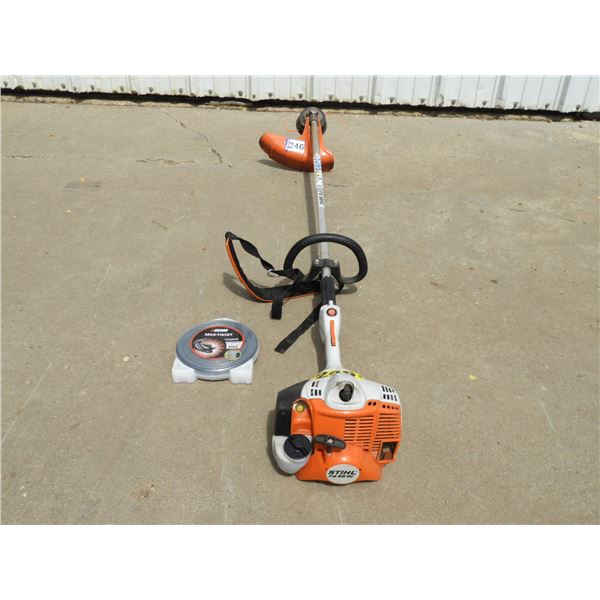 Stihl FS-56RC double string 27cc weed eater with shoulder strap- brusher model, New package Echo Max