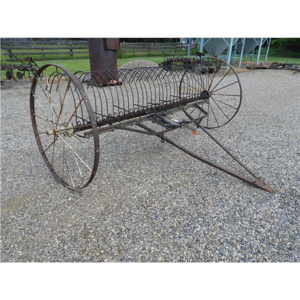 10 Foot Steel Wheel Bunch Rake