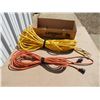Image 3 : Yellow 100 foot extention cord with lite ends 12/3 plug - like new, Orange 50 ft extention cord 14/3
