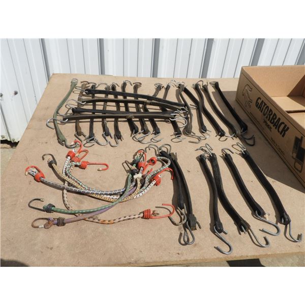 (18) medium tarp straps, (6) short tarp straps, (7) bungee cords