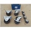 Image 1 : (8) Castor wheels two types- (4) 4" wheels, (4) 2" wheels