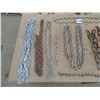 Image 2 : Assorted chains- (10) Harrow chains, Ag equipment safety chain 11000lb 60", 3/16" x 48" chain, 1/4"