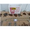 Image 3 : Assorted chains- (10) Harrow chains, Ag equipment safety chain 11000lb 60", 3/16" x 48" chain, 1/4"