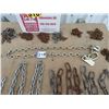 Image 4 : Assorted chains- (10) Harrow chains, Ag equipment safety chain 11000lb 60", 3/16" x 48" chain, 1/4"