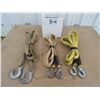 Image 1 : 1" x 12 ft Tow web strap, 12 foot Orange nylon rope tow strap, 14 foot yellow tow strap - (no cuts o