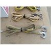Image 2 : 1" x 12 ft Tow web strap, 12 foot Orange nylon rope tow strap, 14 foot yellow tow strap - (no cuts o