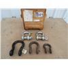 Image 1 : (2) 1" High tensile Clevis (new unused), (1) 1" Clevis (new unused)(, (1) 1" clevis (used), 3/4"  cl