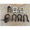Image 2 : (2) 1" Clevis (new), 1" clevis with pulley, (2) 3/4" clevis (used), (1) 3/4" clevis (new), (1) 1/2" 