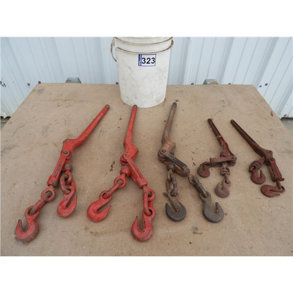 (3) Chain boomers 5/16" to 3/8", (2) chain boomers 1/4" to 3/8"