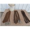 Image 1 : 5/16" x 14 ft chain with two hooks on connector length, 3/8" x 14 ft with two hooks - very good cond