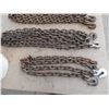 Image 3 : Assorted chains- 24 ft 3/8" with two hooks (very good), 22 ft  3/8" with two hooks (very good), 16 f