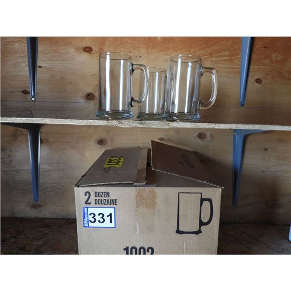 (22) Glass mug 15 oz- (new unused)