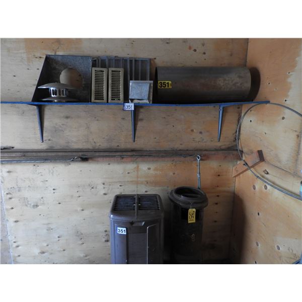 Coleman diesel furnace, antique coal furnace, venting, (6) floor registers, (16) vent screens