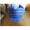 Image 1 : (10) Blue heavy duty plastic tubs 18"W x 27"L x 9"H