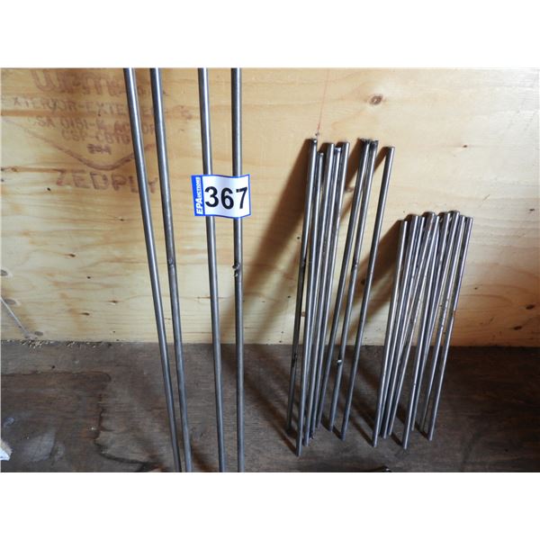 (10) metal rectangles 13 1/2x11", metal rods 7/16" D - (4) 40"L, (8) 24"L,  (10)19 1/2"L
