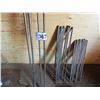 Image 1 : (10) metal rectangles 13 1/2x11", metal rods 7/16" D - (4) 40"L, (8) 24"L,  (10)19 1/2"L