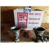 Image 4 : (2) Meat grinder with dies, large galvanized tub 24"D x 12" H
