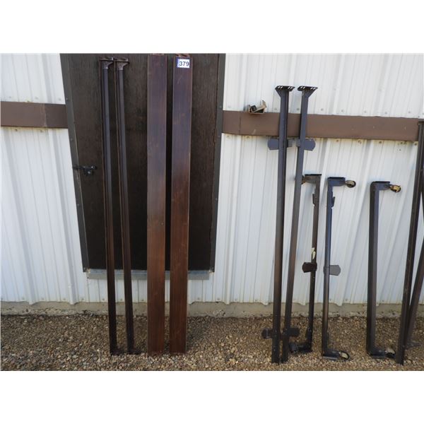 (5 sets) Bed rails complete-74", 76", 71", 74", spring bed - 71"L x 53"W with rails