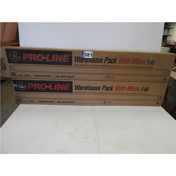 Fluorescent light, GE pro-line warehouse pack, 34 watts, 48 pouces, 1220mm, cool white color, (10 tu