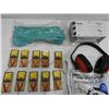 Image 2 : (1) pair new gloves, (10) experienced mouse traps, hearing protection, respirator and cartridges (ne