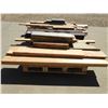 Image 1 : Assorted wood pieces cedar stained brown deck palings 1"x6", fencing boards 1"x6" - treated deck rai