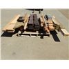 Image 2 : Assorted wood pieces cedar stained brown deck palings 1"x6", fencing boards 1"x6" - treated deck rai