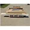 Image 3 : Assorted wood pieces cedar stained brown deck palings 1"x6", fencing boards 1"x6" - treated deck rai