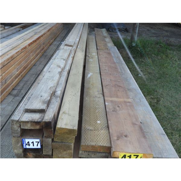 Wood planks - (3) 2"x4"x16ft, (6) troughs 2"x4" in each, (2) 2"x4"x16ft treated  (4) 2"x4"x4ft treat