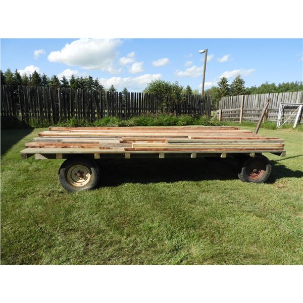 Flat deck wagon  16ftx8ft pressure treated wood, 15" tires, always stored under a roof