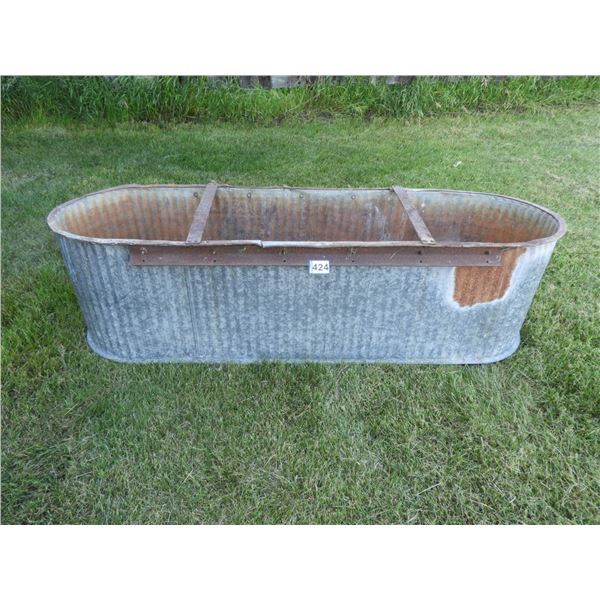 Galvanized water trough 7ft L x 24" W x 22" H, no holes or damage