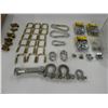 Image 2 : (18) square clamps 2" x 2-1/2" (unused), (3) carabiners (unused), (2) connector links (unused), cabl