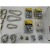 Image 3 : (18) square clamps 2" x 2-1/2" (unused), (3) carabiners (unused), (2) connector links (unused), cabl