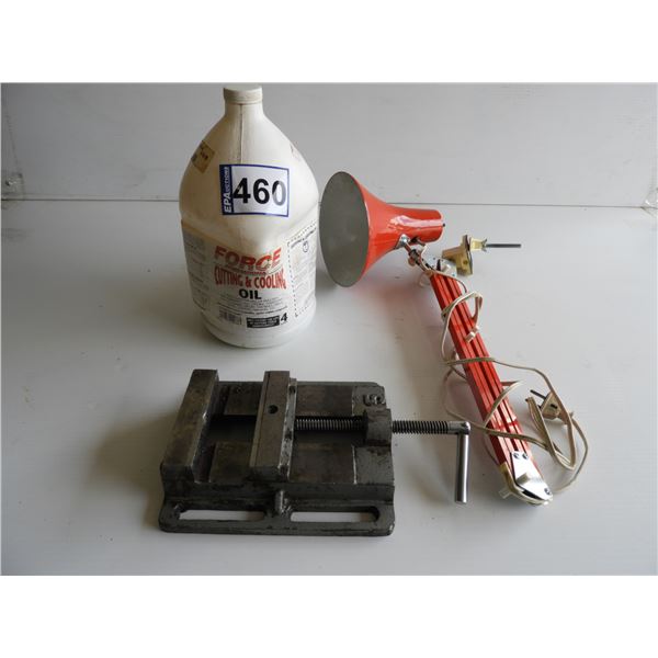 Cutting oil 3L, work bench lamp - works, 5" drill press vice