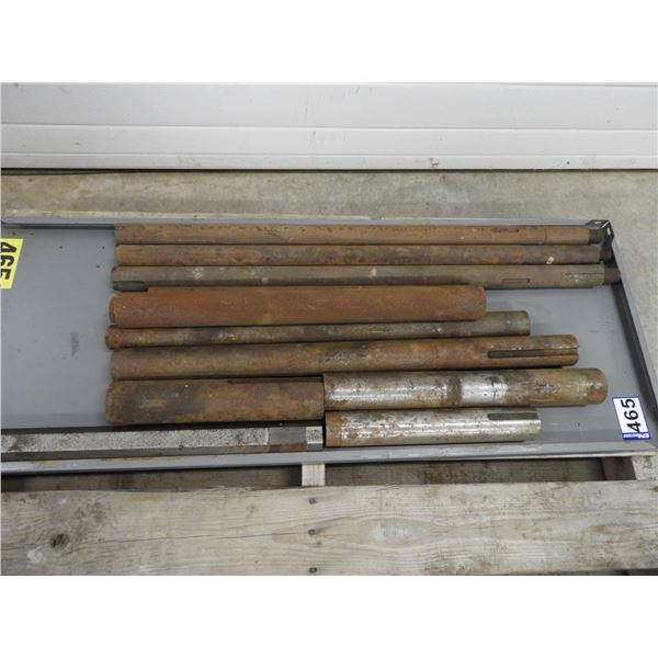 240lb solid shaft mostly new material 1-1/2" to 2-1/2" D, 5 shelf metal stand