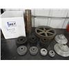 Image 1 : Mandrel 2-7/7" to 3-3/4"- 8 sizes, (4) pulleys (new), (6) pulleys  (lightly used)