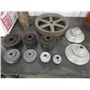 Image 4 : Mandrel 2-7/7" to 3-3/4"- 8 sizes, (4) pulleys (new), (6) pulleys  (lightly used)