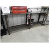Image 1 : Metal work table with mesh base 1/4" x 8 ft x 2 ft x 36" H (like new)