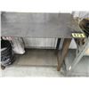Image 4 : Metal work table with mesh base 1/4" x 8 ft x 2 ft x 36" H (like new)