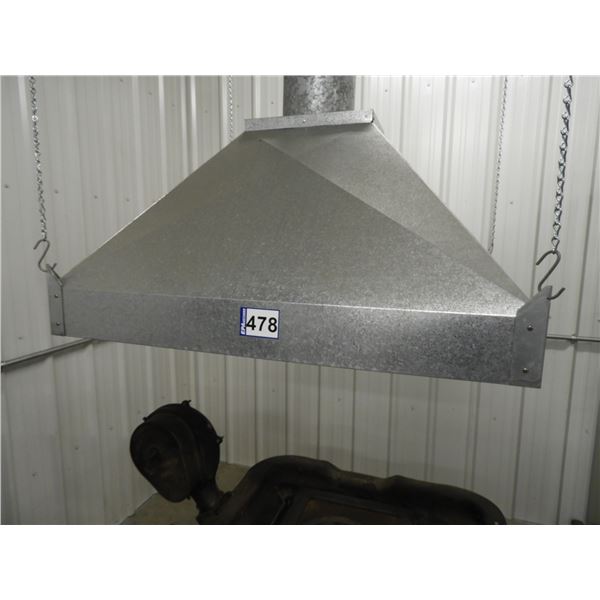 Blacksmith exhaust hood 35"L x 33"W x 30"H