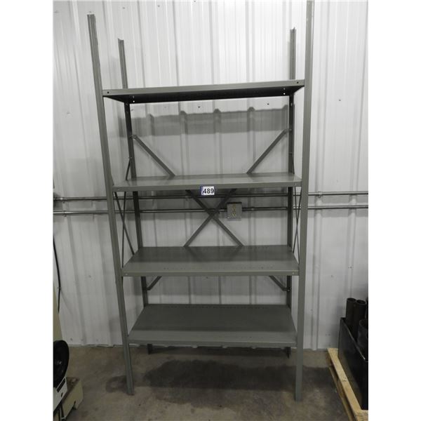 Heavy duty metal shelf with 4 adjustable shelves 44"W x 19"D x 88"H (excellent condition)