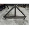 Image 2 : Overhead chain hoist stand on 5" castors 10ft L x 5ft W base x 102"H, top eyebeam 5" x 3", c/w 1 ton