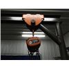 Image 4 : Overhead chain hoist stand on 5" castors 10ft L x 5ft W base x 102"H, top eyebeam 5" x 3", c/w 1 ton