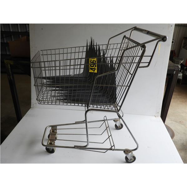 Mini shopping cart, (19) 13" x 11" shelf brackets (unused)