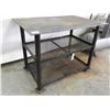 Image 3 : Welding table with 3 shelves on castors- sheet metal top 49"L x 32"W x 39"H, 3/8" thick