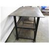 Image 4 : Welding table with 3 shelves on castors- sheet metal top 49"L x 32"W x 39"H, 3/8" thick