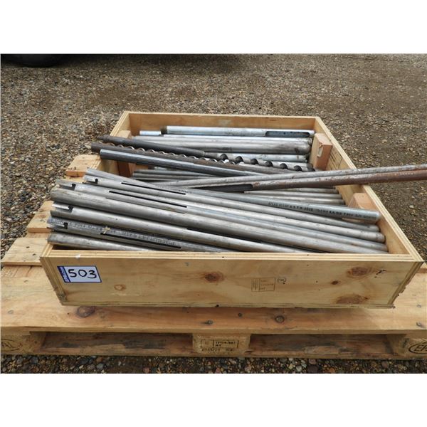 Soil sampling probes and auger, (30) stainless steel, (12) galvanized, (6) metal > 300lb