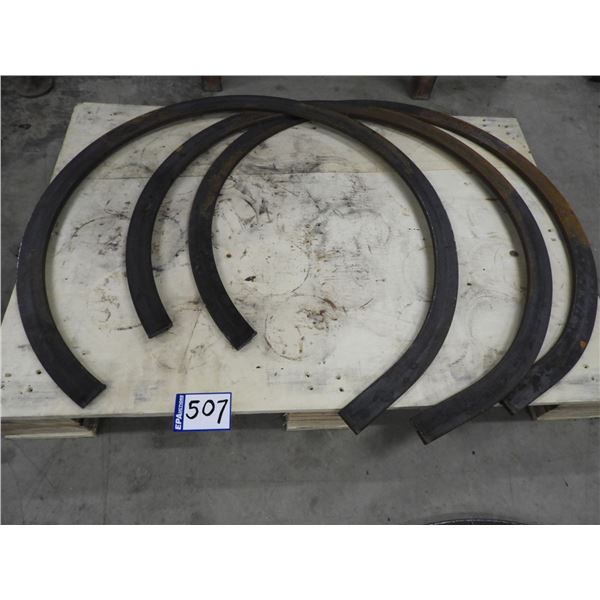 Bent flat bar unused - (3) 3/8" x 1-1/2" x 28", (5) 1/2"  x 2" x 30", (2)3/8" x 4" x 16-3/4"