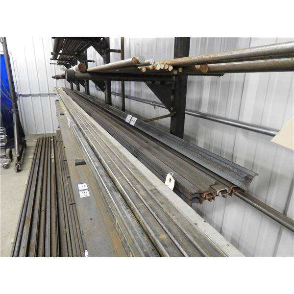 (16 piece) Channel iron (3) 1/2", 2" x 20ft, (1) 1/2"x 2" x 14ft, (3) 1/2" x 1-1/2" x 20ft, (1) 1/2"