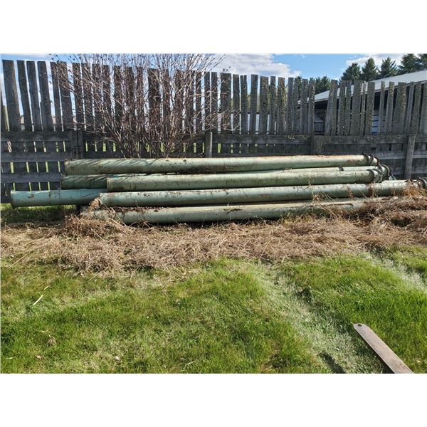 (10) Large Pipe tubing 10" diameter x 21 to 27 ft