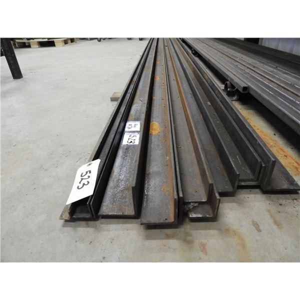 (12 pieces) Angle iron metal (2) 1/4" x 3" x3"x 30ft , (3) 1/4" x 2" x 2"x 20ft , (2) 1/4" x 2" x2"x